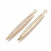 Brass Micro Pave Cubic Zirconia Pendants X-KK-T038-350G-2