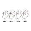Bowknot Shape Brass Micro Pave Clear Cubic Zirconia Adjustable Ring Settings KK-T076-48P-4