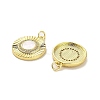 Brass Micro Pave Clear Cubic Zirconia Pendants KK-K365-02C-G-2