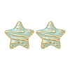 304 Stainless Steel Enamel Star Stud Earrings STAS-D368-04G-6