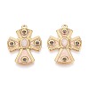 304 Stainless Steel with Enamel Pendants X-STAS-T068-107B-G-1
