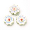 Handmade Porcelain Flower Beads Strands PORC-G006-14-2