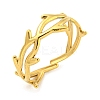 Ion Plating(IP) 304 Stainless Steel Open Cuff Rings RJEW-K245-92G-1