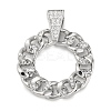 Rack Plating Brass Micro Pave Cubic Zirconia Pendants KK-M021-08P-1