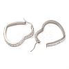 304 Stainless Steel Heart Hoop Earrings EJEW-S242-01P-C-1