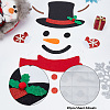 3Sets Christmas Theme Felt Cloth Cartoon Door Sticker Sets DIY-DR0001-67-3