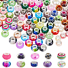 250Pcs 10 Styles Resin European Beads and Alloy Rhinestone European Beads FIND-SC0010-17-1