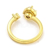 Rack Plating Brass Micro Pave Cubic Zirconia Cuff Rings for Women RJEW-G330-71G-3
