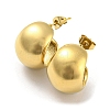 Ion Plating(IP) 304 Stainless Steel Round Stud Earrings X-EJEW-E288-05G-1