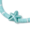 Flat Round Handmade Polymer Clay Heishi Beaded Stretch Bracelets BJEW-JB11715-02-3