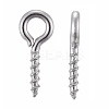 Non-Tarnish 304 Stainless Steel Screw Eye Pin Peg Bails X-STAS-K171-52P-10x4mm-1