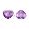 Transparent Spray Painted Glass Beads GLAA-N035-030-C06-3