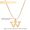 1pc 304 Stainless Steel Letter Pendant Necklaces NJEW-LP0001-38W-G-2