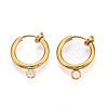 PVD Vacuum Plating 316 Surgical Stainless Steel Clip-on Hoop Earrings STAS-S101-13mm-01G-1