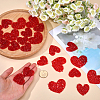 30Pcs 3 Styles Heart Glass Rhinestone Applique Patch DIY-GF0009-88-3