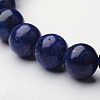 Natural Lapis Lazuli Round Beaded Stretch Bracelet BJEW-F203-06-2