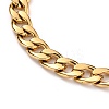 Woman's 304 Stainless Steel Cuban Link Chain Bracelets BJEW-JB05611-01-2