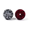 Flocking Opaque Acrylic Beads OACR-T030-02M-2