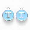 Platinum Plated Alloy Enamel Charms ENAM-S118-04T-P-1