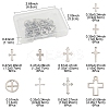 60Pcs 10 Styles 201 and 304 Stainless Steel Pendants STAS-FS0001-91-4