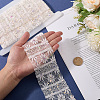 5Yards Polyester Flower Lace Ribbons with Paillettes OCOR-GF0005-24C-3
