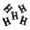 304 Stainless Steel Alphabet Charms STAS-H122-H-EB-2