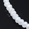 Imitation Jade Electroplate Glass Faceted Rondelle Beads Strands GLAA-F025-C01-1