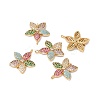 Rack Plating Brass Micro Pave Colorful Cubic Zirconia Pendants ZIRC-C040-26G-4