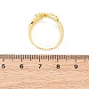 Brass Micro Pave Clear Cubic Zirconia Cuff Rings for Women RJEW-U047-02G-5