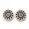 Brass Micro Pave Clear Cubic Zirconia Pendants KK-N232-197-NF-1
