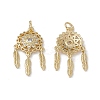 Brass Clear Cubic Zirconia Pendants KK-E068-VA248-2-1