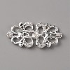 Zinc Alloy Crystal Rhinestone Snap Lock Clasps LS-FIND-WH0008-20S-2