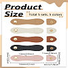 5 Sets 5 Colors Imitation Leather Sew on Purse Lock with Snap Button FIND-LP0004-42-2