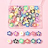60Pcs 15 Colors Handmade Polymer Clay 3D Flower Plumeria Beads CLAY-FS0001-39-7
