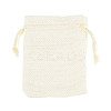 Polyester Imitation Burlap Packing Pouches Drawstring Bags ABAG-R005-9x12-13-1