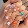 120Pcs 8 Styles  Flower Resin Cabochons MRMJ-FH0001-30-6