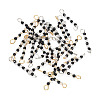 Transparent Glass Beads Connector Charms PALLOY-TA00135-2