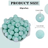 80Pcs Round Silicone Focal Beads SIL-SZ0001-24-27-2