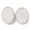 Non-Tarnish 304 Stainless Steel Fancy Cabochon Brooch Findings X-STAS-E197-08P-1