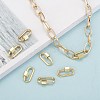 Brass Screw Carabiner Lock Charms LS-KK-T047-08G-6