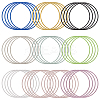 BENECREAT 40Pcs 10 Colors Steel Wire Round Snake Chain Bracelets Set BJEW-BC0001-04-1