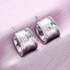 Brass C-Shaped Stud Earrings EJEW-R025-37P-1