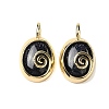 Synthetic Blue Goldstone Oval Pendants G-K371-01G-04-1