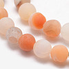 Natural Druzy Geode Agate Bead Strands X-G-K166-09-8mm-02-3