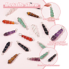 14Pcs 7 Colors Natural & Synthetic Mixed Gemstone Pointed Pendants PALLOY-AB00154-3