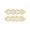 Mother's Day Brass Micro Pave Clear Cubic Zirconia Connector Charm KK-F931-27D-G-1