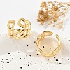 Brass Cuff Rings for Women RJEW-B119-13G-2