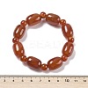 Natural Carnelian Bead Stretch Bracelets G-P570-01G-5