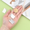 Tarnish Resistant 201 Stainless Steel Rectangle Mirror Polished Finish Stamping Blank Tag Pendants STAS-S031-01-4