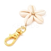 Star Copper Wire Wrapped Natural Mixed Cowrie Shell Pendant Decorations HJEW-JM03271-01-4